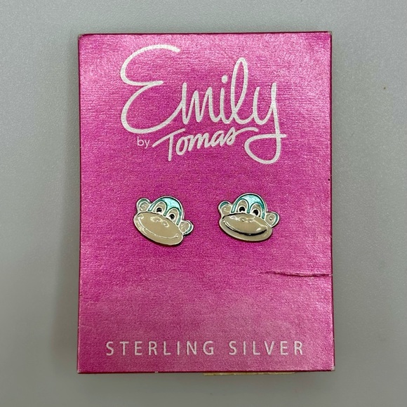 Emily by Tomas- sterling silver monkey earrings - Picture 1 of 2